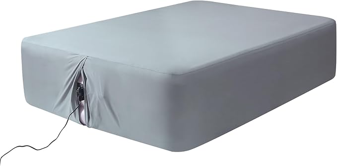 Fitted Sheet for Queen Air Mattress, with 18-24 Inch Extra Deep Pocket, Soft Breathable Bed Sheet Bottom Mattress Cover for Inflatable Air Bed, Grey