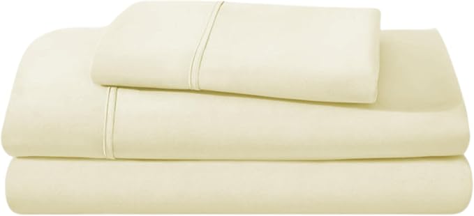 Camping Cot Sheets 33" x 75" - 3 Piece Cot Sheet Set for Bunk Bed - fits Upto 9" Deep Mattress, Perfect for Narrow Twin, Camping Cot, RV Bunk, Guest Beds, Trifold Mattress - Ivory