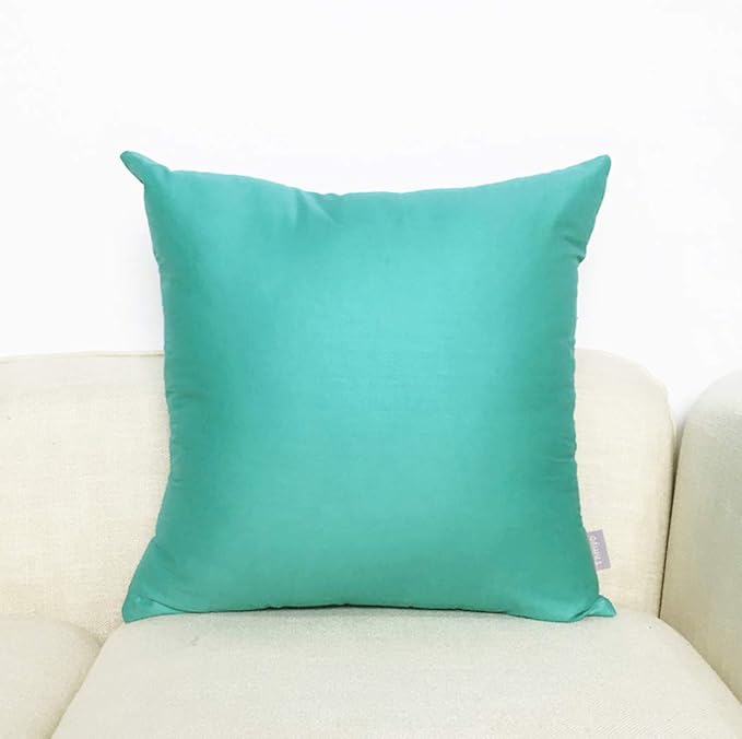 4-Pack 100% Cotton Comfortable Solid Decorative Throw Pillow Case,Thmyo Square Cushion Cover Pillowcase Sublimation Blank Pillow Covers DIY Throw Pillowcase for Sofa Bedroom(16x16 inch/ 40x40cm,Green)