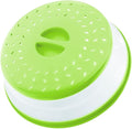 Collapsible Microwave Splatter Cover, 10.5 Inch, Microwave Plate Cover With Steam Vent (green)