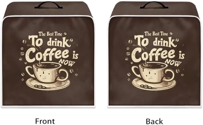 Mumeson Coffee Cup Coffee Maker Cover,Home Kitchen Appliance Cover Stain Dust Resistant Supplies Protect Cover with Handle Modern Design Kitchen Decorations, Large