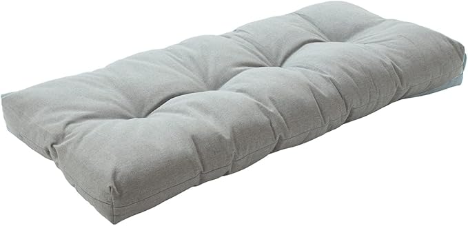 FUNHOME Outdoor Bench Cushion 48 x18 inch with Non-Slip Grips,Water Resistant Porch Swing Cushion,Bench Pillow Pads,Tufted Cushions for Patio Garden Furniture,48" Seat Cushions(Light Gray)