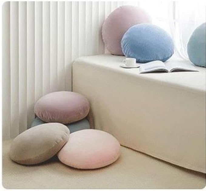 MOJUN Round Throw Pillow, 20" Cute Soft Round Seating Cushions Pillow Meditation Pillow Home Decorative Floor Pillows Cushions for Couch Sofa Car Living Room Bed, Grass Green