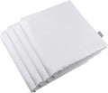 Thmyo 4-Pack 100% Cotton Comfortable Solid Decorative Throw Pillow Case Square Cushion Cover Pillowcase Christmas Pillow Covers DIY Pillowcase for Sofa Bed Car(Only Covers,No Pillows)(16x16inch,White)