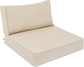 AAAAAcessories Outdoor Deep Seat Cushions, Waterproof, Fade-Resistant Patio Furniture Replacement Cushions, 25.5" x 25.5" x 5" + 25.5" x 13.5", Sandstone Beige
