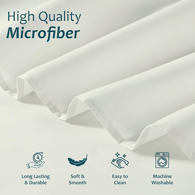 Shreem Linen Ruffled Bed Skirt with Split Corners, Gathered Style, 100% Microfiber, 30-Inch Drop, Dust Ruffle Bedskirt with Platform, Full-XL, Ivory