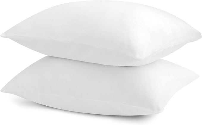 BEDELITE Flannel Pillow Cases Queen Size Set of 2, Super Soft Fleece Pillowcases with Zipper for Bedroom, Sofa, Couch,Luxury Cozy Velvet Pillow Shams for All Seasons(20x30 Inches,Bright White)