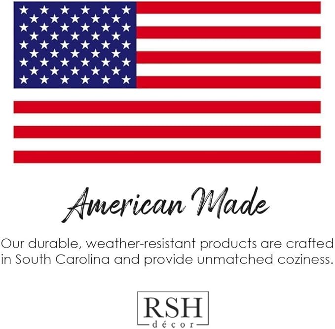 RSH DECOR: Tufted U-Shape Wicker Seat Cushions Set of 2 | 19” x 19” | All-Weather Spun Fabric | Water-Resistant | Outdoor Chair Cushions for Patio Furniture | Floral Blooms Pink