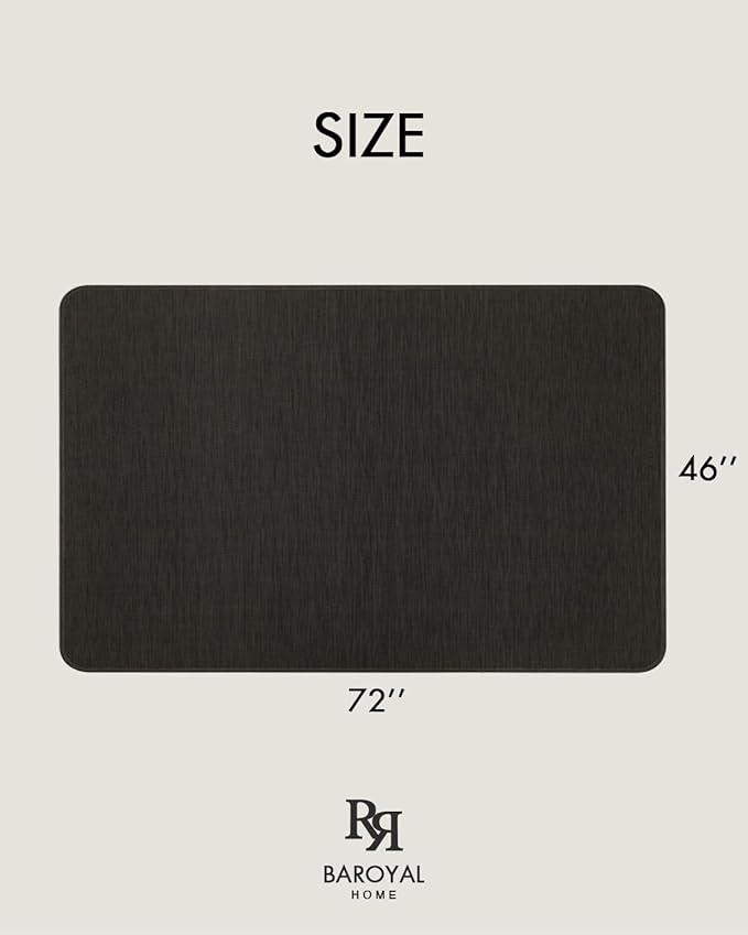 Office Chair Mat for Hardwood Floor Under Desk Computer Rolling Chair Mat for Wood/Tile Floor Non-Slip Heavy Duty Desk Rug PVC Plastic Hard Floor Protector 46"x 72" (Espresso)