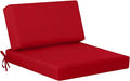 idee-home Outdoor Cushions for Patio Furniture, Outdoor Seat Cushion, Waterproof Couch Hampton Bay Deep Seat Replacement Chair Cushions for Garden Lawn Backyard Deck, 26.5 x 26.5 Red