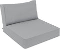 AAAAAcessories Outdoor Deep Seat Cushions, Waterproof, Fade-Resistant Patio Furniture Replacement Cushions, 25.5" x 25.5" x 5" + 25.5" x 13.5", Gray
