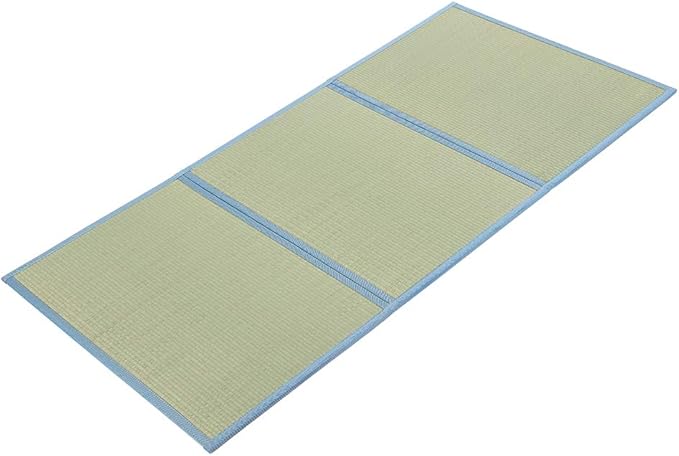 MustMat Tatami Mat Japanese Futon Mattress Portable Tatami Mattress Foldable Bed Frame Rush Grass (Twin XL)