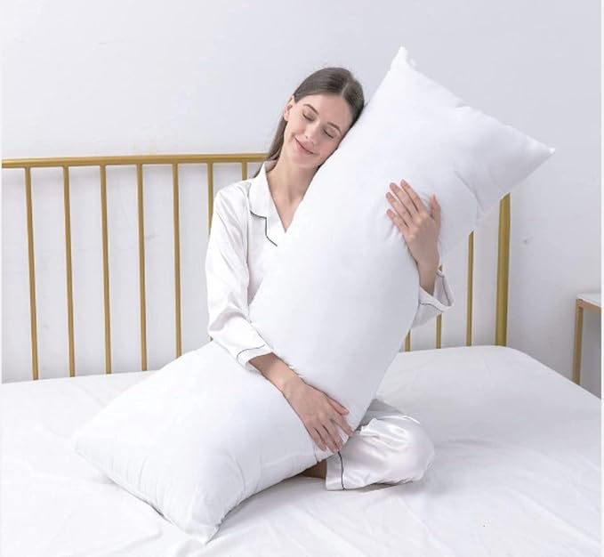 MoonRest® 20x60 Inch Synthetic Down Alternative Rectangle Pillow Insert Form Stuffer for Sofa Shams, Decorative Throw Pillow, Cushion and Bed Pillow Stuffing - Hypoallergenic 20“X 60”