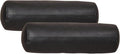 Neck Roll Pillow Cushion Cover, 24x7 Inch Full Moon Round Bolster Pillow Case, Cylinder Soft Lambskin Leather Pillowcase for Head, Spine & Neck Support During Sleep - Black Pack of 2