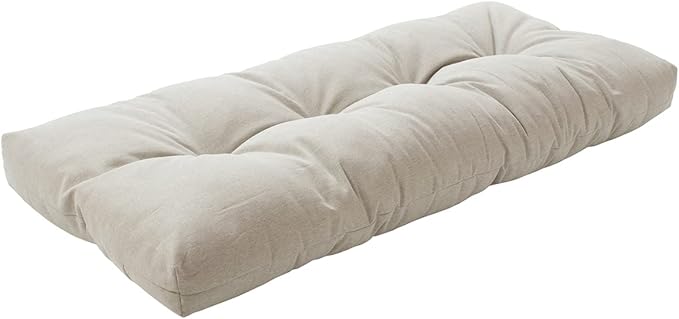 FUNHOME Outdoor Bench Cushion 45 x18 inch with Non-Slip Grips,Water Resistant Porch Swing Cushion,Bench Pillow Pads,Tufted Cushions for Patio Garden Furniture,45" Seat Cushions(Light Brown)