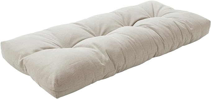 FUNHOME Outdoor Bench Cushion 48 x18 inch with Non-Slip Grips,Water Resistant Porch Swing Cushion,Bench Pillow Pads,Tufted Cushions for Patio Garden Furniture,48" Seat Cushions(Light Brown)