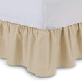 Bed Skirt - Ruffled Bed Skirt (Full XL, Taupe) 12 Inch Drop Dust Ruffle with Platform, 100% Cotton 800 Thread Count Fabric - Dust Ruffle Bedskirt for Easy Fitting and Easy Care