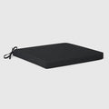 WestinTrends Solace Outdoor Patio Kitchen Dining Chair Square Seat Cushions Set of 4, 16 x 15, Black