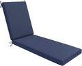 AAAAAcessories Outdoor Chaise Lounge Cushions, Waterproof, Fade-Resistant Patio Furniture Replacement Cushions, 80" x 26" x 3", Navy Blue