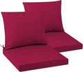Outdoor Seat Cushion Set 19 x 19 In, Water-Resistant & Fade-Resistan, Patio Furniture Cushions with Removable Cover Deep Seat & Back Cushion with Handle and Adjustable Straps for Chair Sofa,2PC