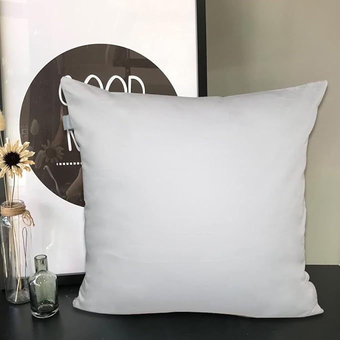 4-Pack 100% Cotton Comfortable Solid Decorative Throw Pillow Case,Thmyo Square Cushion Cover Pillowcase Sublimation Blank Pillow Covers DIY Throw Pillowcase(20x20 inch/ 50x50cm,Light Silver Grey)