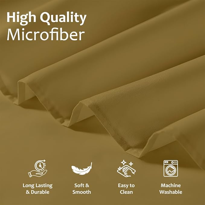 Shreem Linen Ruffled Bed Skirt with Split Corners, Gathered Style, 100% Microfiber, 12-Inch Drop, Dust Ruffle Bedskirt with Platform, Full, Taupe