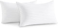 Oubonun 14 x 22 Throw Pillow Inserts, Firm and Fluffy Decorative Pillows for Couch Bed Sofa with Soft Cotton Cover White Cushion with Down Alternative Pack of 2