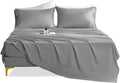 Twin Sheet Set - 3 Piece Silky Ultra Soft Breathable Bed Sheet Set, 16" Deep Pocket for Mattress, Hotel Luxury Twin Size Sheets & Wrinkle Free,Easy Care Cooling Bedding Sheets,Light Grey