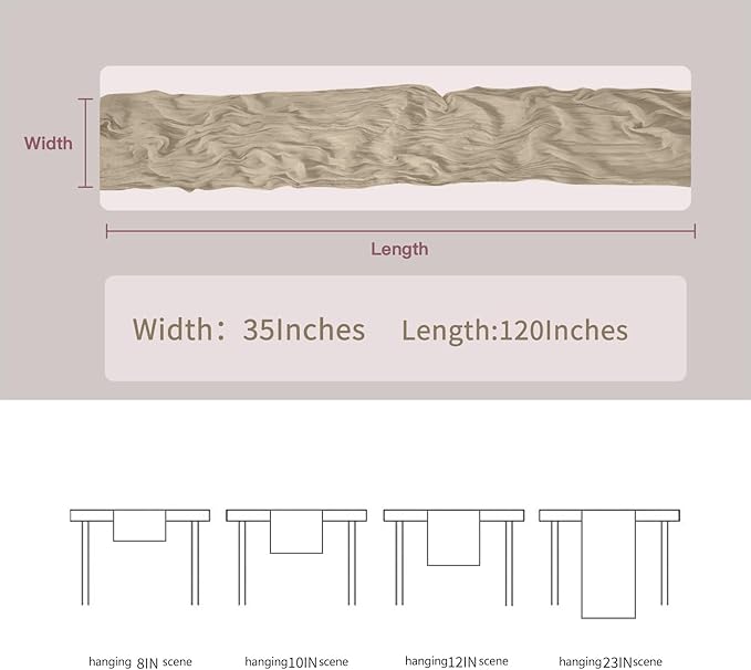 BALCONY & FALCON Nude Cheesecloth Table Runner 10FT 120 Inch Rustic & Boho Farmhouse Gauze Cheese Cloth Runners for Wedding Fall Thanksgiving Christmas Party Baby Shower Birthday Decor