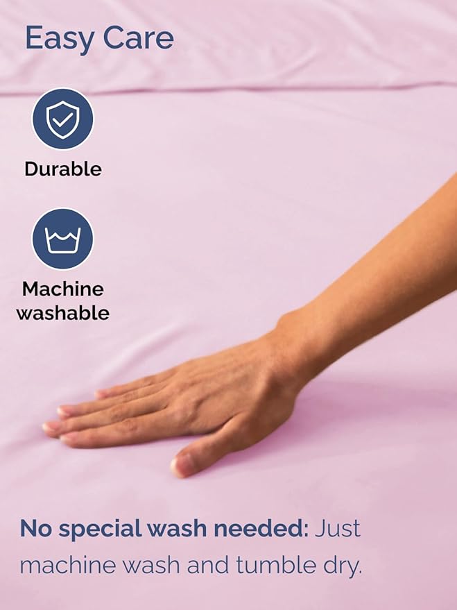 Extra Deep Cal King Fitted Sheet - Hotel Luxury Single Fitted Sheet Only - Easily Fits 18 inch to 24 inch Mattress - Ultra Soft, Wrinkle Free with Extra Deep Pockets - Breathable & Comfy - Light Pink