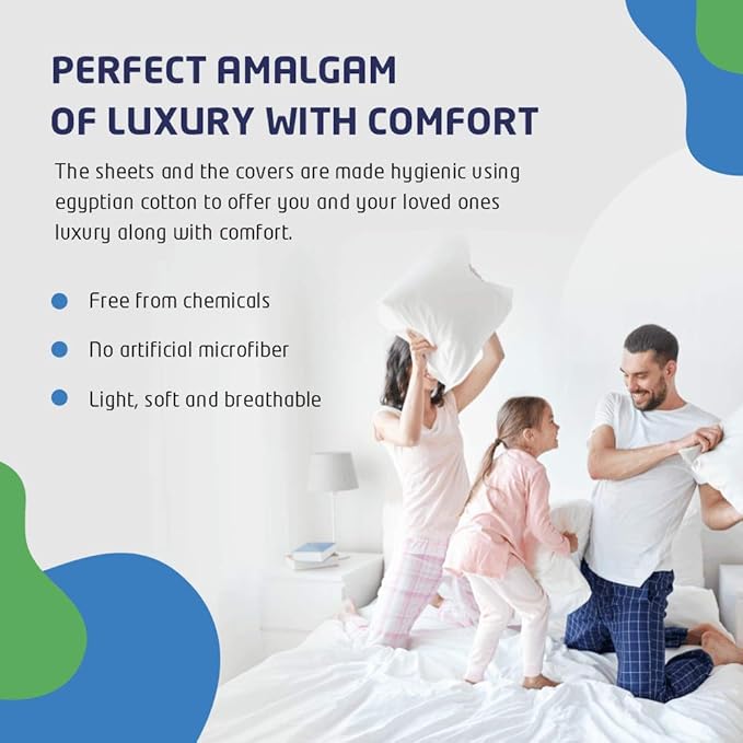 PLUSHY COMFORT Queen Sleeper Sofa Bed Sheet Set, in 100% Egyptian Cotton, 600 Tc, Soft and Heavy Fabric in Beutifull White Solid Color, Sleeper Bed Size (60 x74 +8 Inch Deep Pocket) to Queen Sofa Bed