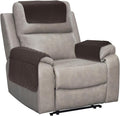 uxcell 3 PCS Armrest Covers, Couch Arm Cover Furniture Protect Slide Recliner Chair Armchair Covers with Side Storage Pocket for Sofa Recliner, Coffee