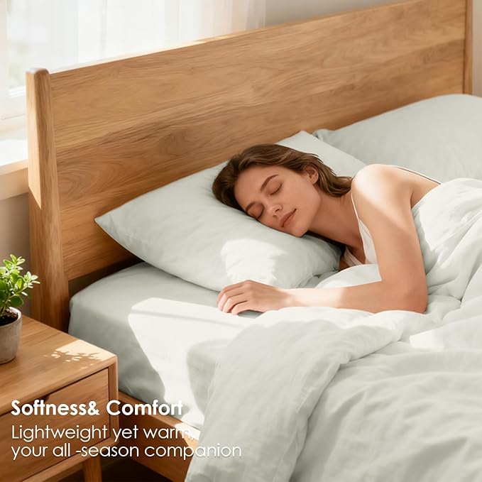 Full Sheet Set - Hotel Luxury 4 Piece Breathable Cooling Full Size Sheet Sets,Fits 16" Deep Pocket Mattress, Easy Care Wrinkle Free Bedding Sheet and Pillowcase Bedding Set, Ivory