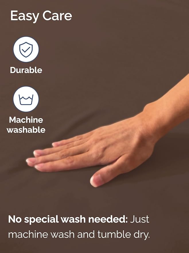 Extra Deep Full Fitted Sheet - Hotel Luxury Single Fitted Sheet Only - Easily Fits 18 inch to 24 inch Mattress - Ultra Soft, Wrinkle Free w/Extra Deep Pockets - Easy-Care, Breathable & Comfy - Brown
