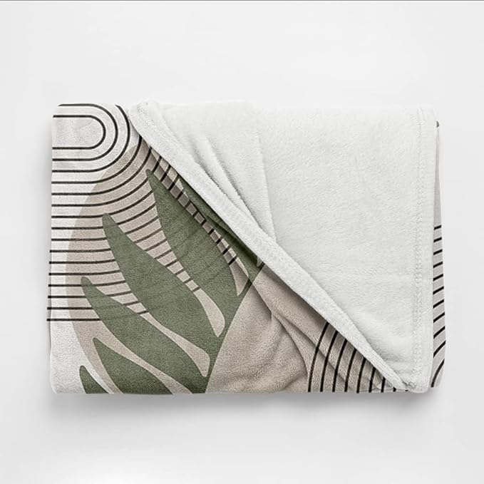 Boho Mid Century Throws Blankets Beige Yellow Modern Abstract Throw Blankets Minimalist Sun Boho Geometric Aesthetic Soft Warm Bed Bedding Women Blankets for Couch Bedroom Office 60"x80"