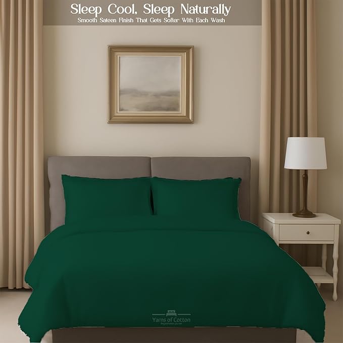 Sleeper Sofa 4 Piece Bed Sheet Set Premium Quality 100% Cotton 500 Thread Count, Smooth & Super Soft Sateen Weave, Extra Soft Bed Sheets, Wrinkle Free, 8 Inch Deep Pocket (Queen, Olive)