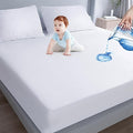 Moonsea Waterproof Mattress Protector,Mattress Cover Protector, Smooth Top Mattress Protector for Kids, Breathable Skin Friendly and Noiseless Fitted Sheet,Cal King Size,Polyester