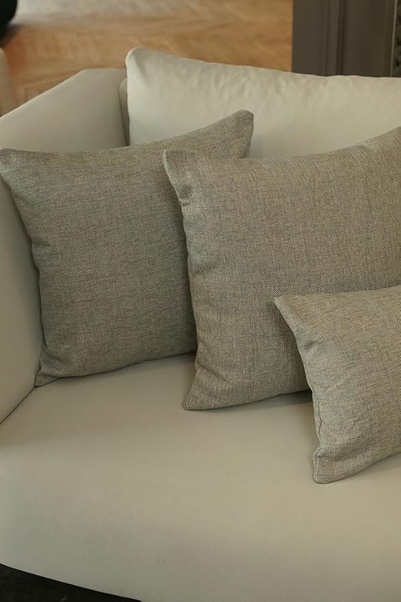 Haven & Glow Decorative Throw Pillow Cover – Square Cushion Case with Zipper | Modern Sofa, Couch & Bed Accent Pillow Covers for Living Room, Bedroom & Home Decor | 20 x 18 inches – Silver Blue – 2 Pc