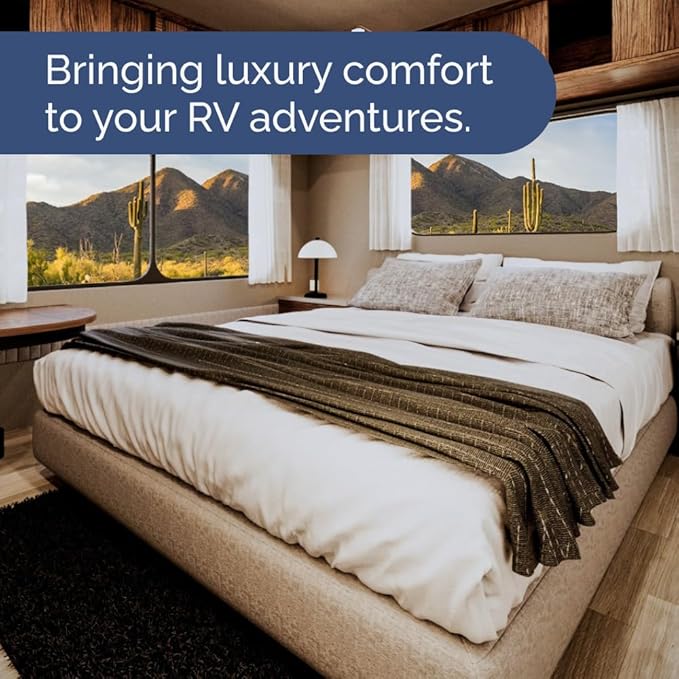 RV King Size Sheet Set 72 X 80 - 4 Piece RV Short Queen Bed Sheets - Ultra Soft, Breathable & Cooling - Designed for Bunks, Trailers & Camper - Fits 8” to 12" Mattress - Hotel Luxury Bedding - White