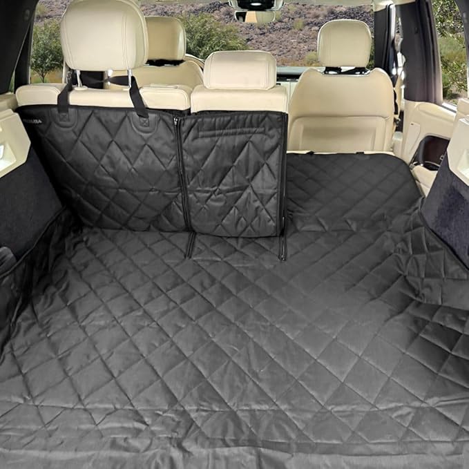 Rydura SUV Cargo Liner – Waterproof, Heavy-Duty Trunk Mat with Non-Slip Backing – Full Rear Seatback Coverage – Fits 60/40 & 50/50 Split Seats – Easy to Clean – Travel, Tools, Gear – Small