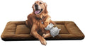 Dog Beds Crate Pad for Large Dogs Ultra Soft Dog Crate Bed Washable & Anti-Slip Kennel Pad for Dogs Cozy Sleeping Mat,Brown 42inch