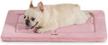 Made4Pets Dog Crate Pad Bed for Medium Dogs, Washable & Reversible, Anti-Slip Kennel Mat for Cozy Sleeping, Soft Fluffy Dog Bed for Indoor & Outdoor Use, 29"x21", Pink