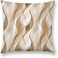 Cream Throw Pillow Covers Modern Abstract Cream and Grey Striped Decorations for Bedroom Living Room Farmhouse Sofa Pillows Bed Couch 18x18 Inch