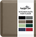 KANGAROO Thick Ergonomic Anti Fatigue Mats for Kitchen Floor, 58x20, Cushioned Standing Office Desk Mat, Waterproof Scratch Resistant Topside, Supportive All Day Comfort Padded Foam Rugs, Beige