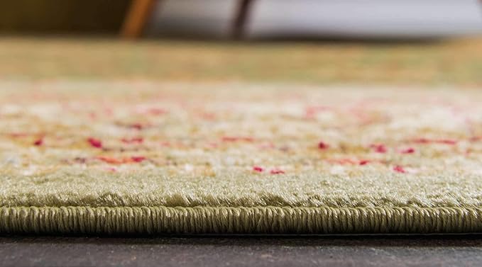 Unique Loom Voyage Collection Traditional Oriental Classic Intricate Design Area Rug (6' 0 x 9' 0 Rectangular, Green/Ivory)