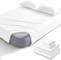 Degrees of Comfort Full Size Sheet Set for Air Mattress – Extra Deep Pocket up to 22”, 4-Piece Bedding Sets with Dual Side Storage Pockets, Breathable & Soft, Wrinkle-Free, White