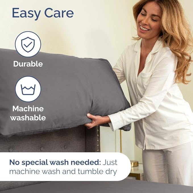 Olympic Queen Sheet Set 66x80 - 4 Piece RV Olympic Queen Size Sheets - Soft, Breathable & Cooling - Fits 14” to 16" Mattress w/ Deep Pockets - Comfy Luxury Bedding - Fade & Wrinkle Free - Dark Grey