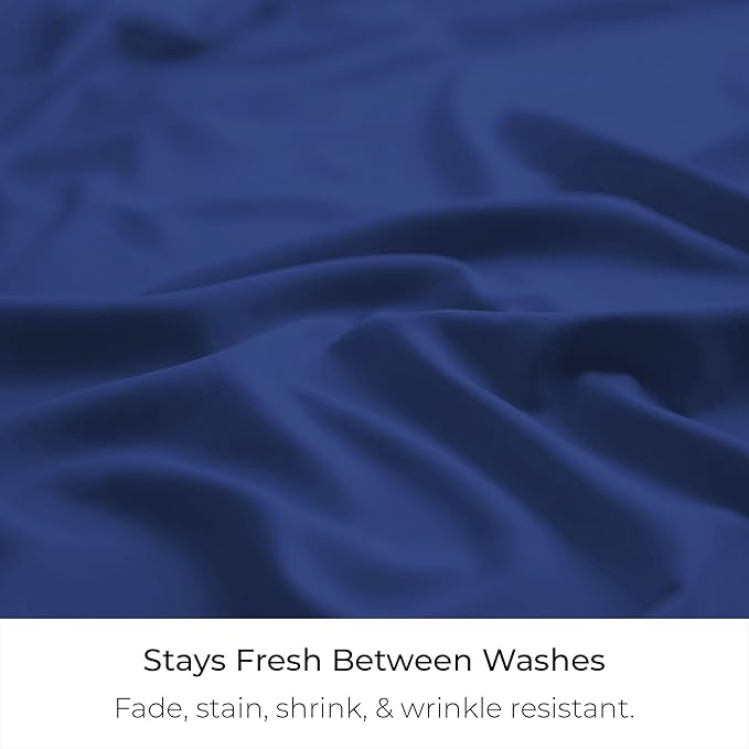 Mellanni Bed Skirt Full Size - Bed Skirting - 15-Inch Tailored Drop Pleated Dust Ruffle - Hotel Luxury Bedding - Wrinkle, Fade, Stain Resistant - 1 Bedskirt (Full, Royal Blue)