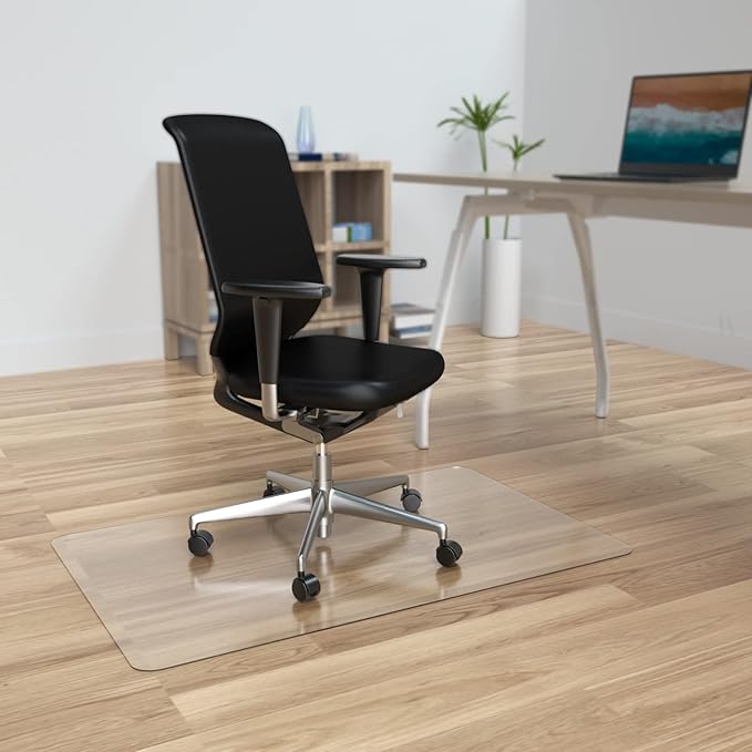 Amyracel Office Chair Mat for Hardwood Floor, 30” x 48” Clear Desk Chair Mat for Hard Floors, Easy Glide Office Floor Mat for Hardwood Floor