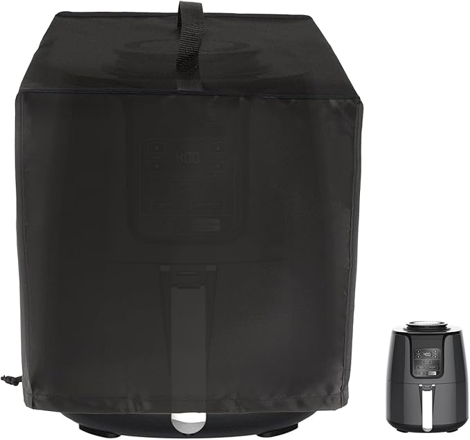 Black Air Fryer Cover for Kitchen Counter,Heavy Duty Heat-Resistant Dust Cover for Ninja AF101 Air Fryer 4 Quart/Instant Vortex Plus 6QT XL Air Fryer Ninja